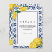 アマルフィコースト地中海のレモンタイル詳細 エンクロージャーカード (正面/裏面)