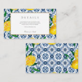 アマルフィコースト地中海のレモンタイル詳細 エンクロージャーカード (正面/裏面)