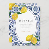 アマルフィコースト地中海のレモンタイル詳細 エンクロージャーカード (正面/裏面)