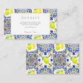 アマルフィコースト地中海のレモンタイル詳細 エンクロージャーカード (正面/裏面)