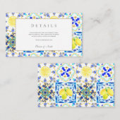 アマルフィコースト地中海のレモンタイル詳細 エンクロージャーカード (正面/裏面)