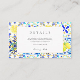 アマルフィコースト地中海のレモンタイル詳細 エンクロージャーカード