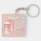 アマルフィコースト、トラベルアート、パステル キーホルダー (裏面)