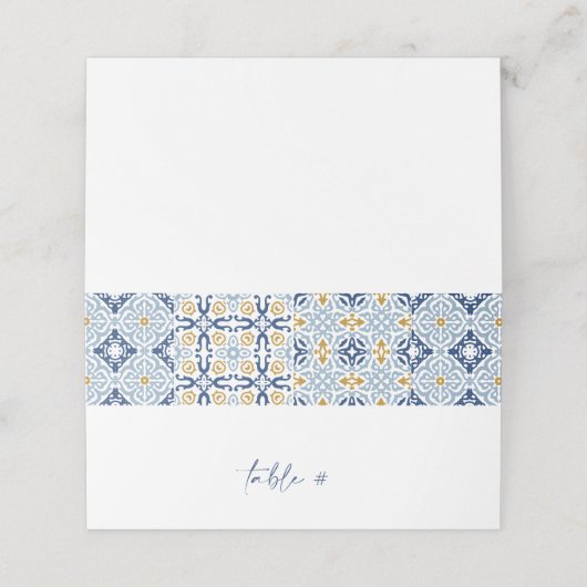 アマルフィタイルサマーフォールディング座席表 プレイスカード (外部開封)