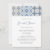 アマルフィタイルサマー地中海のブライダルシャワー 招待状 (正面)