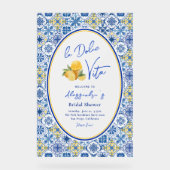 アマルフィタイルズサマーイタリアンブライダルシャワー アクリルサイン (正面)