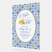 アマルフィタイルズサマーイタリアンブライダルシャワー アクリルサイン (傾斜)