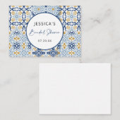 アマルフィタイルブルーイエローブライダルシャワー  ノートカード (正面/裏面)