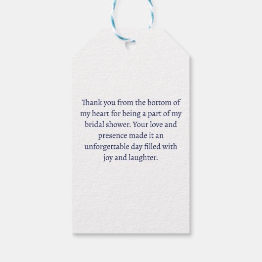アマルフィビエトリイタリアンブライダルシャワーの好意 ギフトタグ (裏面)