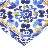 アマルフィビエトリイタリアンブルー地中海のタイル ショートテーブルランナー (コーナー)