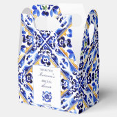 アマルフィビエトリブルータイルブライダルシャワーの恩恵 フェイバーボックス (オープン)