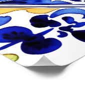 アマルフィビエトリブルータイルブライダルシャワーウェルカムサイン ポスター (角)