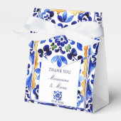 アマルフィビエトリブルータイル結婚式の引き出物 フェイバーボックス (正面サイド)