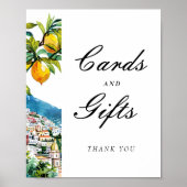 アマルフィポジターノカードギフトブライダルシャワーサイン ポスター (正面)