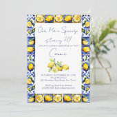 アマルフィポジターノブルータイルレモンの誕生日パーティー 招待状 (スタンド正面)