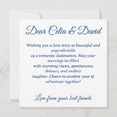 アマルフィポジターノロマンチック旅行記念日ギフト カード (裏面)