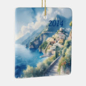 アマルフィポジターノロマンチック旅行記念日ギフト セラミックオーナメント (右)