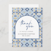 アマルフィポジター地中海のノブルータイル サンキューカード (正面/裏面)