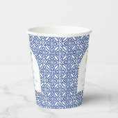 アマルフィレモンアーチシェイプブルータイルブライダルシャワー 紙コップ (右)