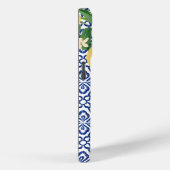 アマルフィレモンズモノグラムブルー白イタリアン瓦 Case-Mate iPhoneケース (裏面 / 右)