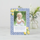 アマルフィレモン青いタイルズバースデーパーティー写真 サンキューカード (スタンド正面)