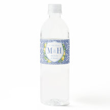 アマルフィレモン青と白結婚のタイルの紋章