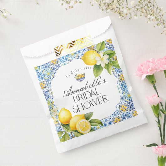 アマルフィーコースト トスカーナ ウェディングシャワーのデザート フェイバーバッグ (封をした状態)