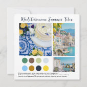 アマルフィーコースト | メディテラニアンタイル カラーパレット 招待状 (正面)