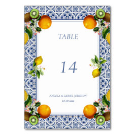 アマルフィーコースト レモン タイル イタリア 名前入り テーブルナンバー