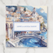 アマルフィーコースト 青いタイル イタリア 個人写真 フェイバータグ (裏面)