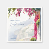 アマルフィー海岸 メディテラニアン イタリアン ブライダルシャワー スタンダードカクテルナプキン (正面)