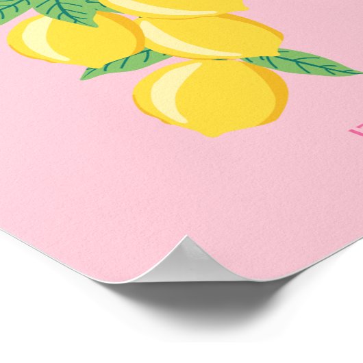 アマルフィ名門私立校風のー海岸、芸術、ピンク、旅行 ポスター (角)