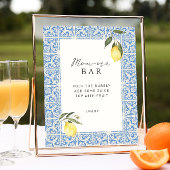 アマルフィ地中海のカプリベビーシャワーミモサバー ポスター