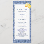 アマルフィ地中海のコーストブルー結婚タイル プログラム (正面)