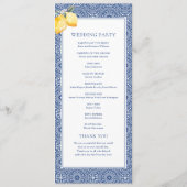 アマルフィ地中海のコーストブルー結婚タイル プログラム (裏面)