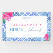 アマルフィ地中海のタイルブライダルシャワーバナー 横断幕 (横)