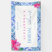 アマルフィ地中海のタイルブライダルシャワーバナー 横断幕 (縦)