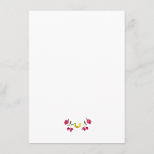 アマルフィ地中海のフローラ結婚の詳細 エンクロージャーカード (裏面)