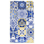 アマルフィ地中海のブルータイルレモンありがとう スモールペーパーバッグ (裏面)