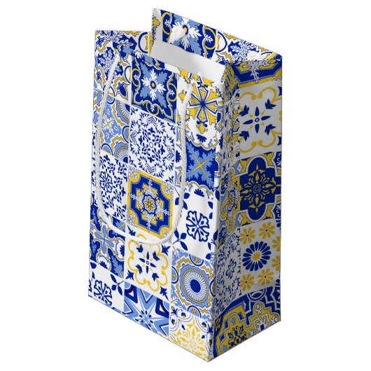 アマルフィ地中海のブルータイルレモンありがとう スモールペーパーバッグ (裏面アングル)