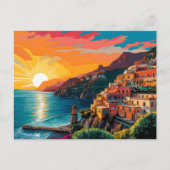 アマルフィ海岸のビューItaly Magnet シーズンポストカード (正面)