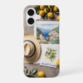 アマルフィ海岸のレモン & トラベル iPhone 16ケース (裏面)