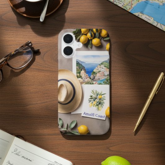 アマルフィ海岸のレモン & トラベル iPhone 16ケース