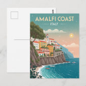 アマルフィ海岸のヴィンテージ旅行 ポストカード (正面/裏面)