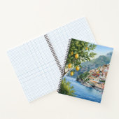 アマルフィ海岸の水彩画風景（レモン並木） ノートブック (内部)