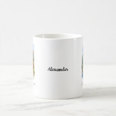 アマルフィ海岸の水彩画 ロマンティックな旅の思い出 コーヒーマグカップ (中央)