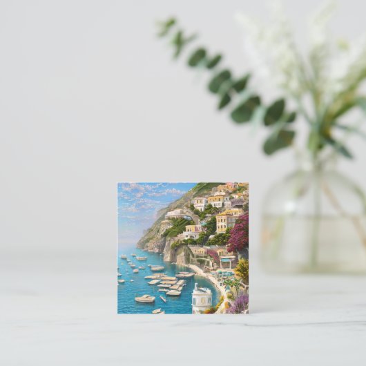 アマルフィ海岸は最も美しい海岸の一つ スクエア名刺 (スタンド正面)