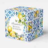 アマルフィ海岸イタリアンの誕生日パーティーデザートの好意 フェイバーボックス (裏面サイド)