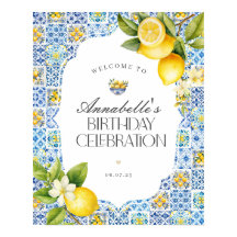 アマルフィ海岸イタリアンの誕生日パーティー歓迎サイン