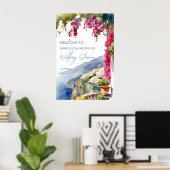 アマルフィ海岸イタリアンウェディングシャワー歓迎 ポスター (ホームオフィス)